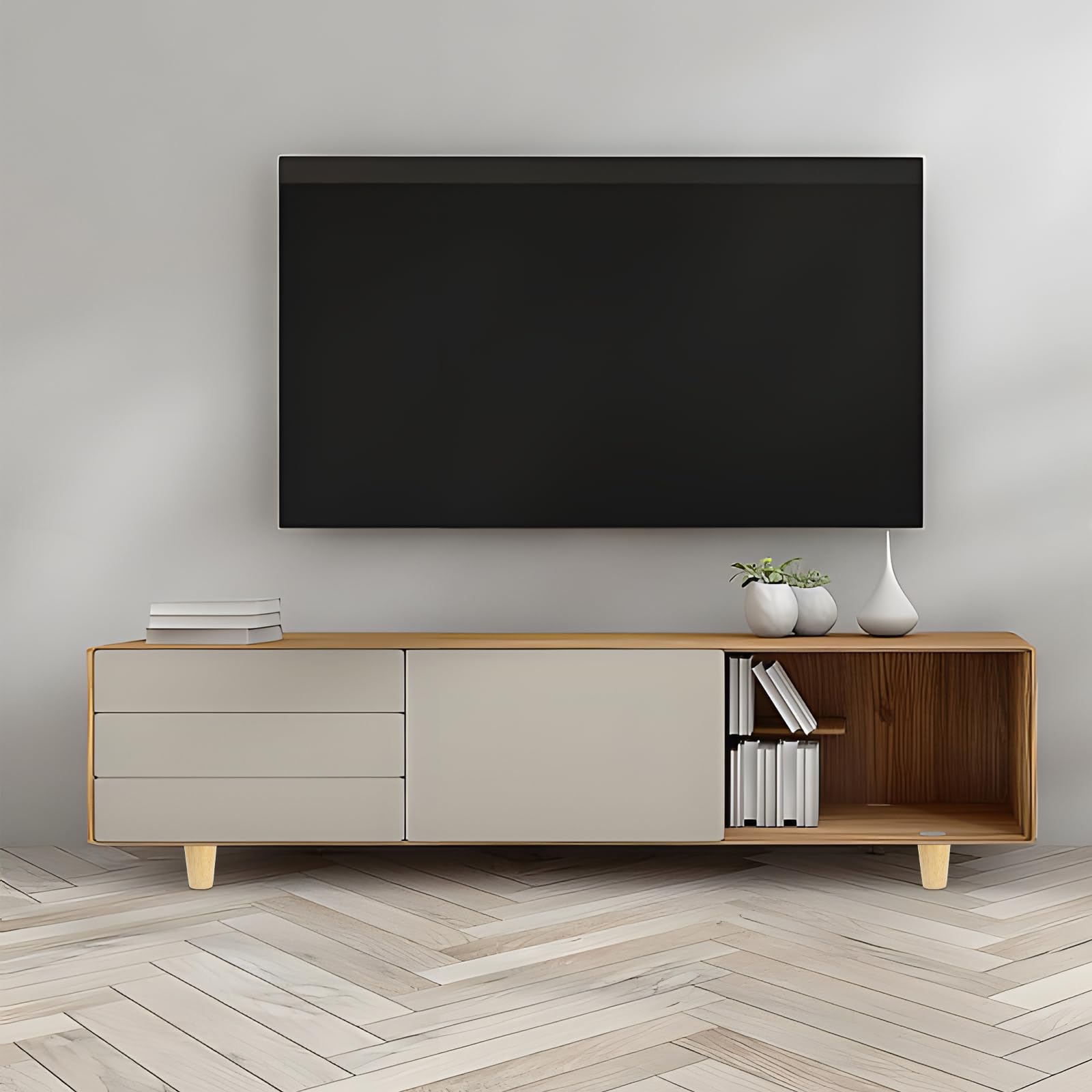 4 Piezas Patas para Muebles de Madera Patas de Madera para Muebles con Placas de Montaje Tornillos Patas para Sofá, Banco, Mesa de Té, Silla, Escritorio, Armario, Otomana (25cm)