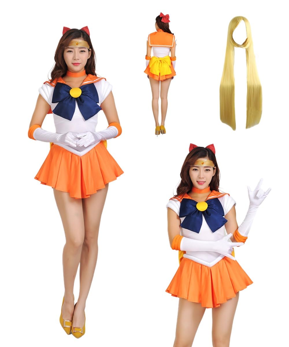【新品】セーラーヴィーナス コスプレ衣装 エナメル【女性M】 Amazon.co.jp: コスプレ衣装セーラーヴィーナスオレンジワンピース