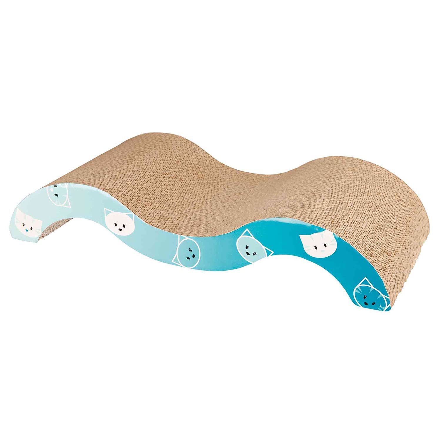 Trixie Mimi Scratching Wave Pad, Lying Scratching Waves Cardboard, Catnip Infused for Fun, Supports Claw Care, Furniture Protection, Interactive Cat Scratcher, Blue, 50× 9 × 23 cm (B09P6MPRG9) Amazon Price History, Amazon Price Tracker