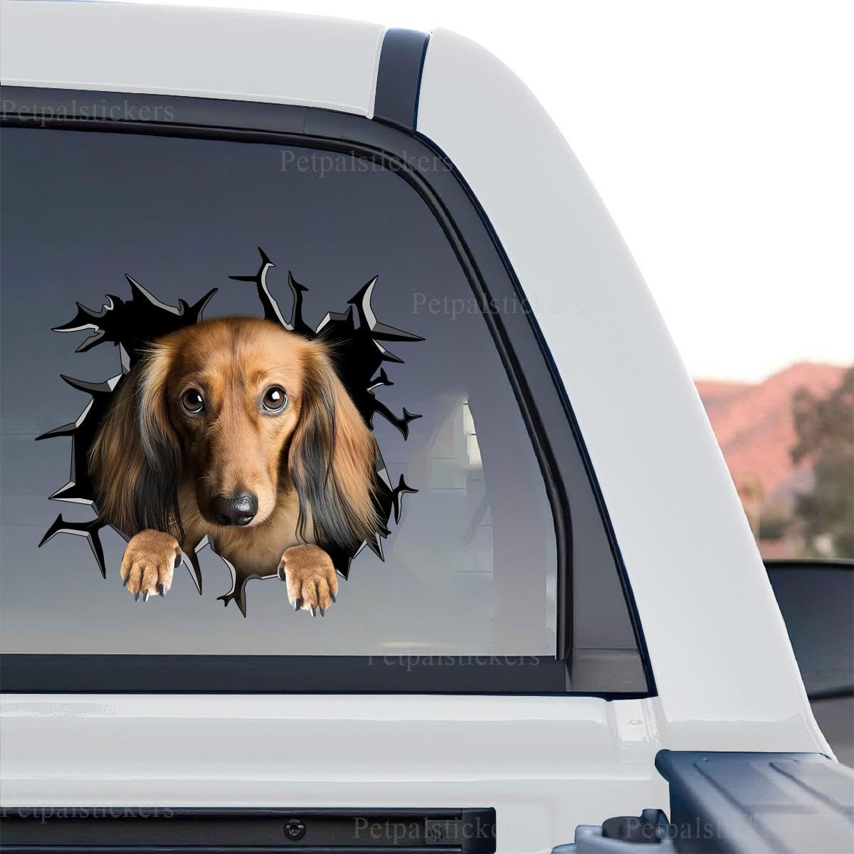 Cute Dog Stickers for Car Window Decals Waterproof Funny Sticker (Dachshund Stickers)