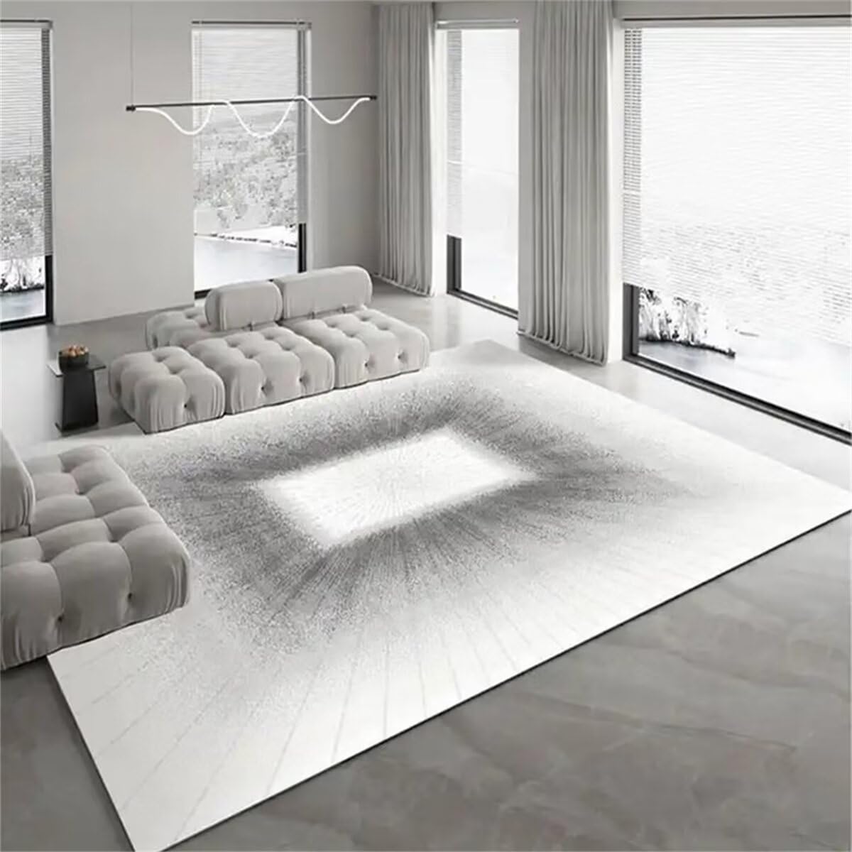Chambre enfant tapis de salon gris grand format 100x200 personnalisé