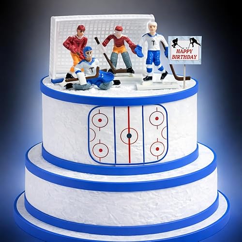 Vista 2 de Cakesupplyshop - Juego de 8 piezas de hockey para decoración de tartas