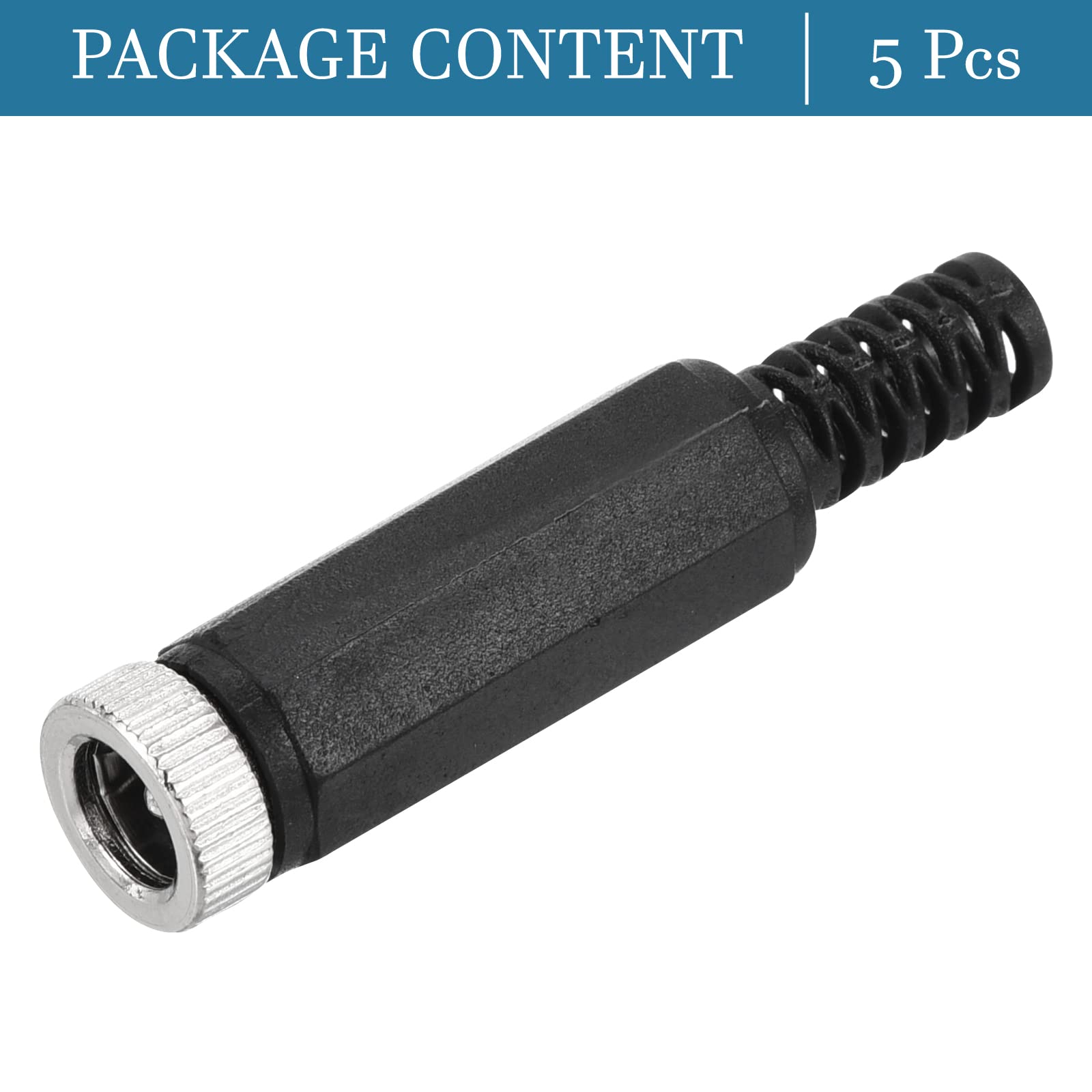2 PZ Connettori Spinotto Maschio DC Con Lock Blocco Di Sicurezza Diametro 5 5mm X 2 1mm Colore Bianco 84341921
