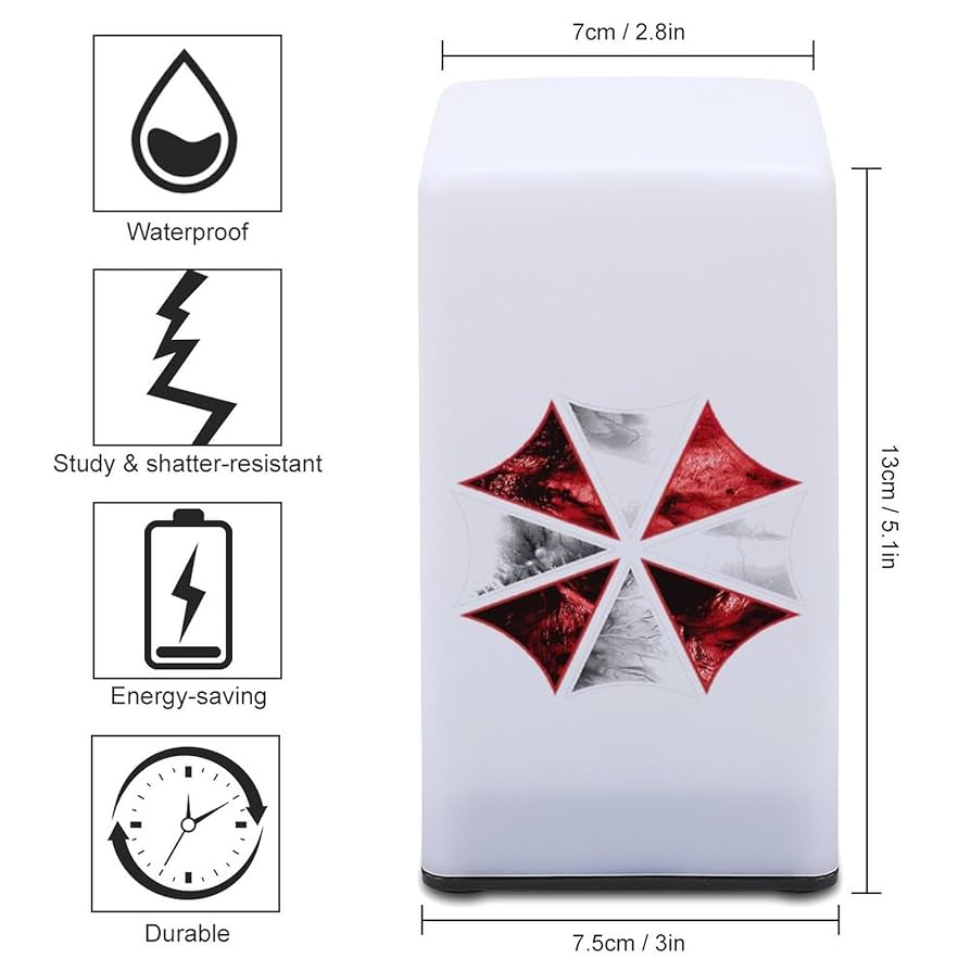 【バイオハザード】 インテリア 置型 照明 ライト Amazon.co.jp : バイオハザードランプ スクエアランプ 電気