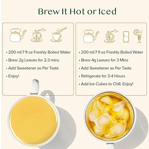 Miniatura 6 de VAHDAM - Hojas de té verde del Himalaya más de 50 tazas Té verde 100  natural Potentes antioxidantes Lo mejor para la desintoxicación Té de Kombucha