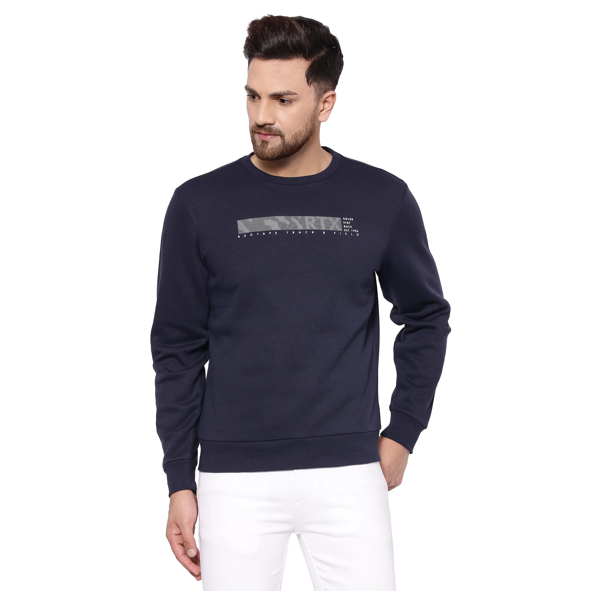 red tape Men's Typographic Dark Navy Sweatshirt - RWS0214M-M-picture-53