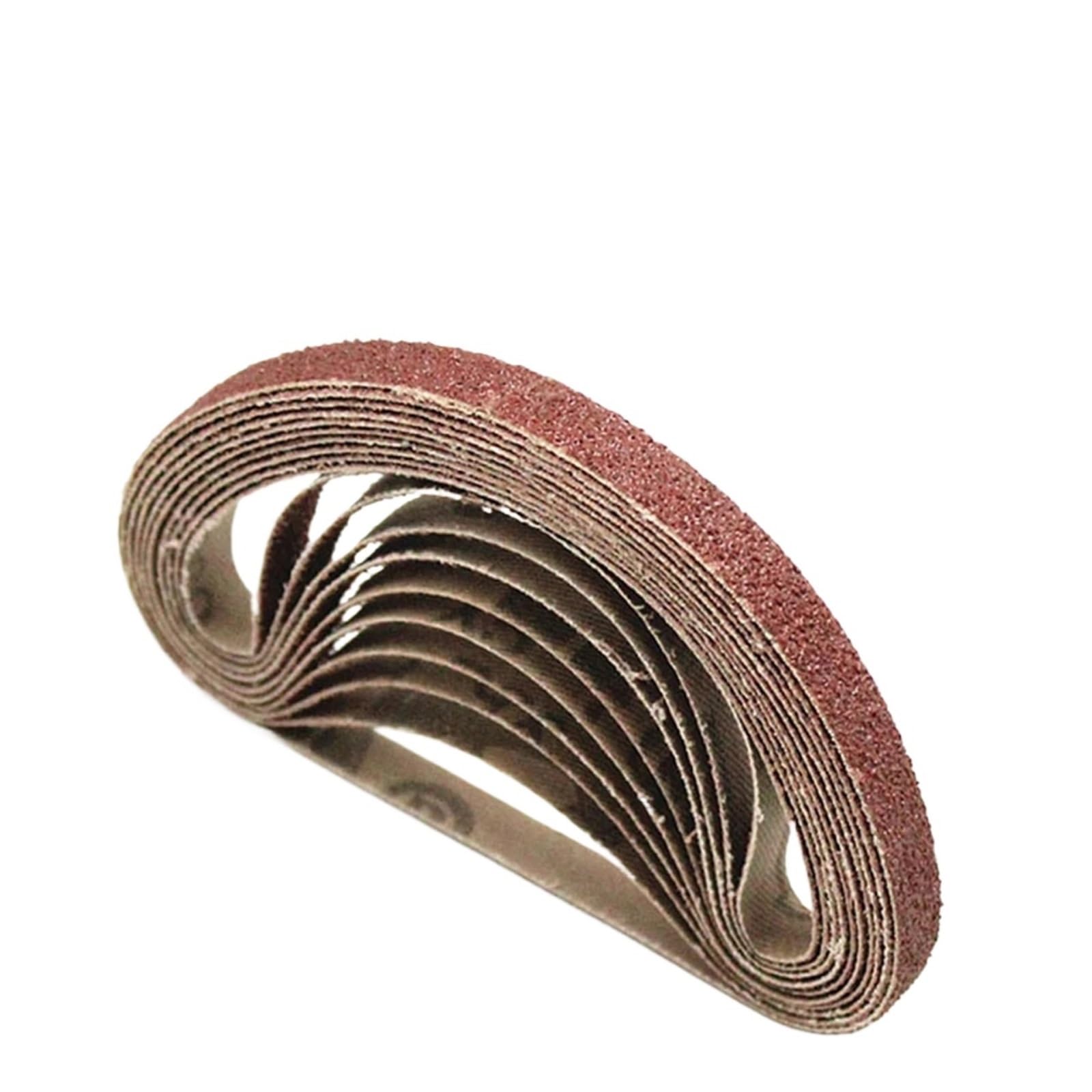 10PCS Sanding Belt 75 * 457.0Mm 40 Grit Sander Belts Circular Polishing Abrasive Tool Woodworking Grinding Sand Strip for Tool Accessories(Red-p240)