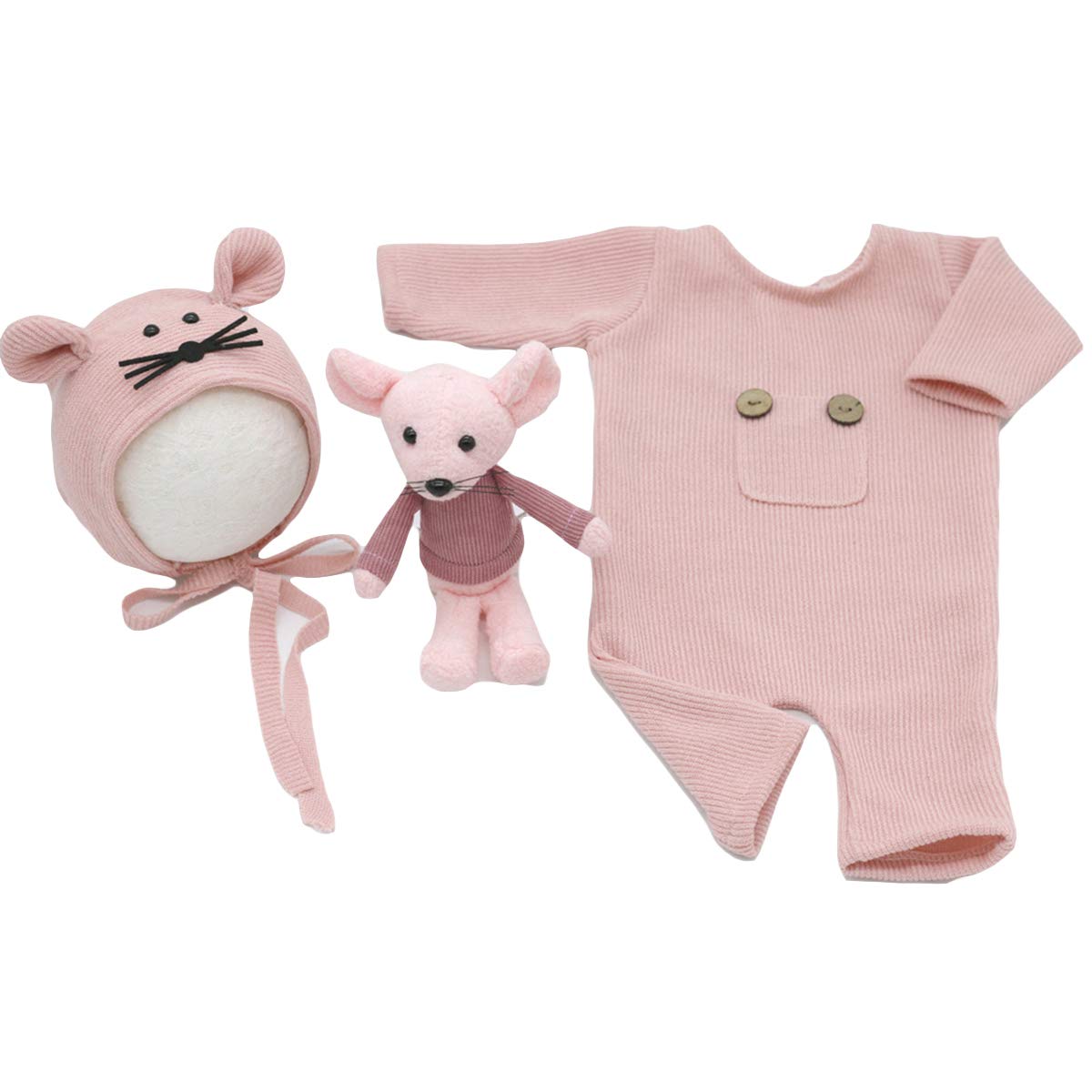 Blanc Ivoire - 0-1 Mois - Tenue De Nouveau Né Accessoires De Photographie Bébé Photo Chapeau De - 2