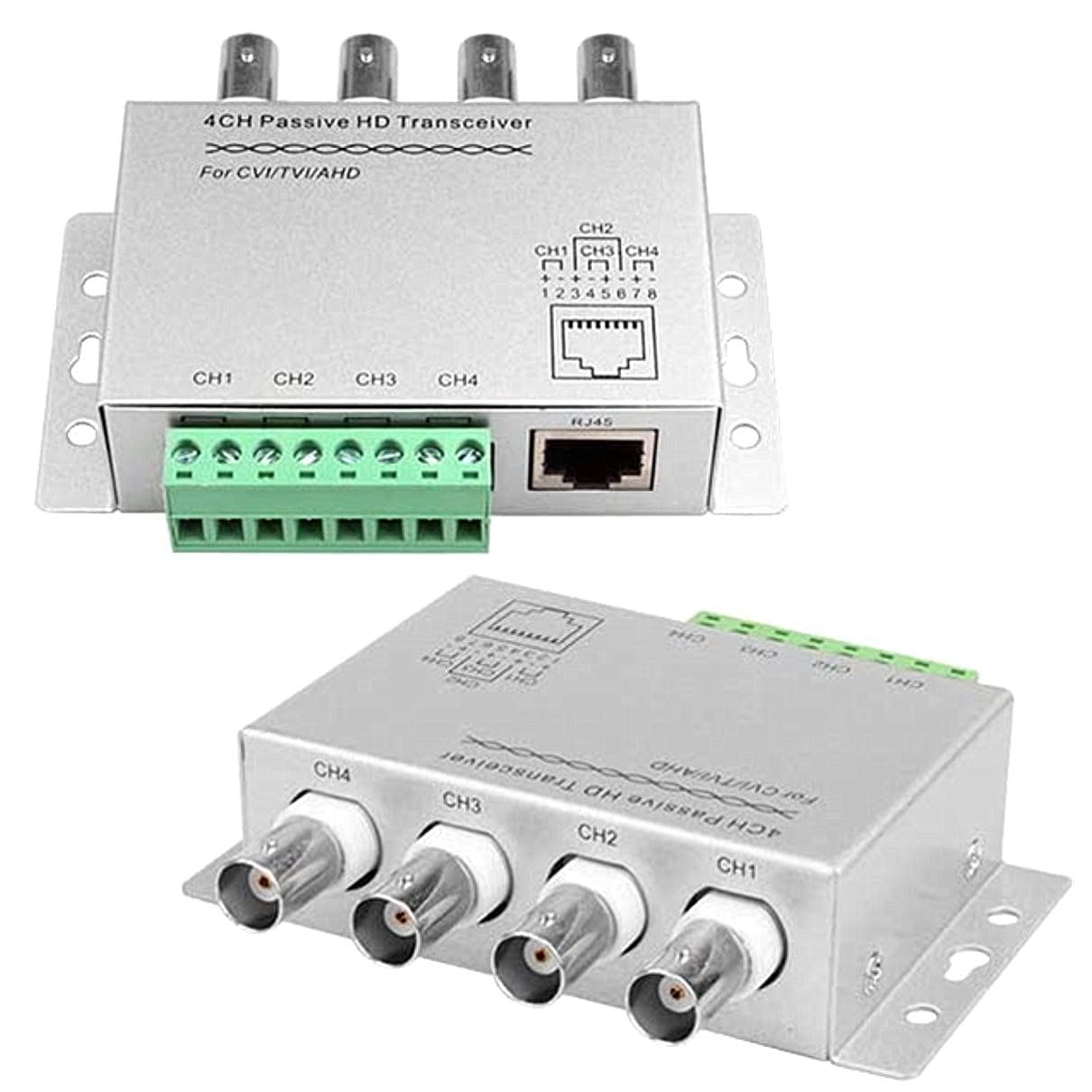 XIKKART 4 Channel Passive Video Balun Transceiver, BNC to Cat5/5E/6 RJ45(T568B) UTP Cable Converter for CCTV Surveillance Camera System - Silver (B0C4L36ZJK) Amazon Price History, Amazon Price Tracker