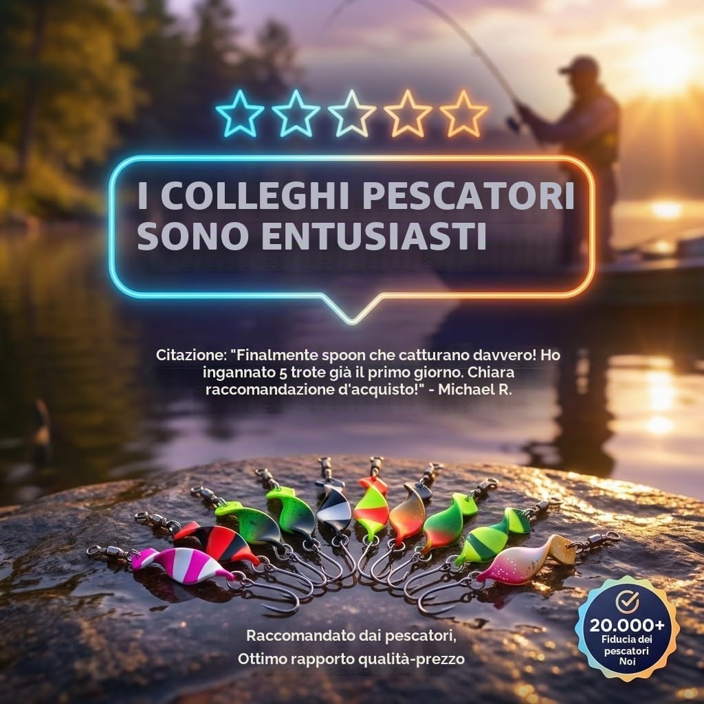 Messeneuheit 2023 Spoons Spoons - Set di 10 esche per trote e trote