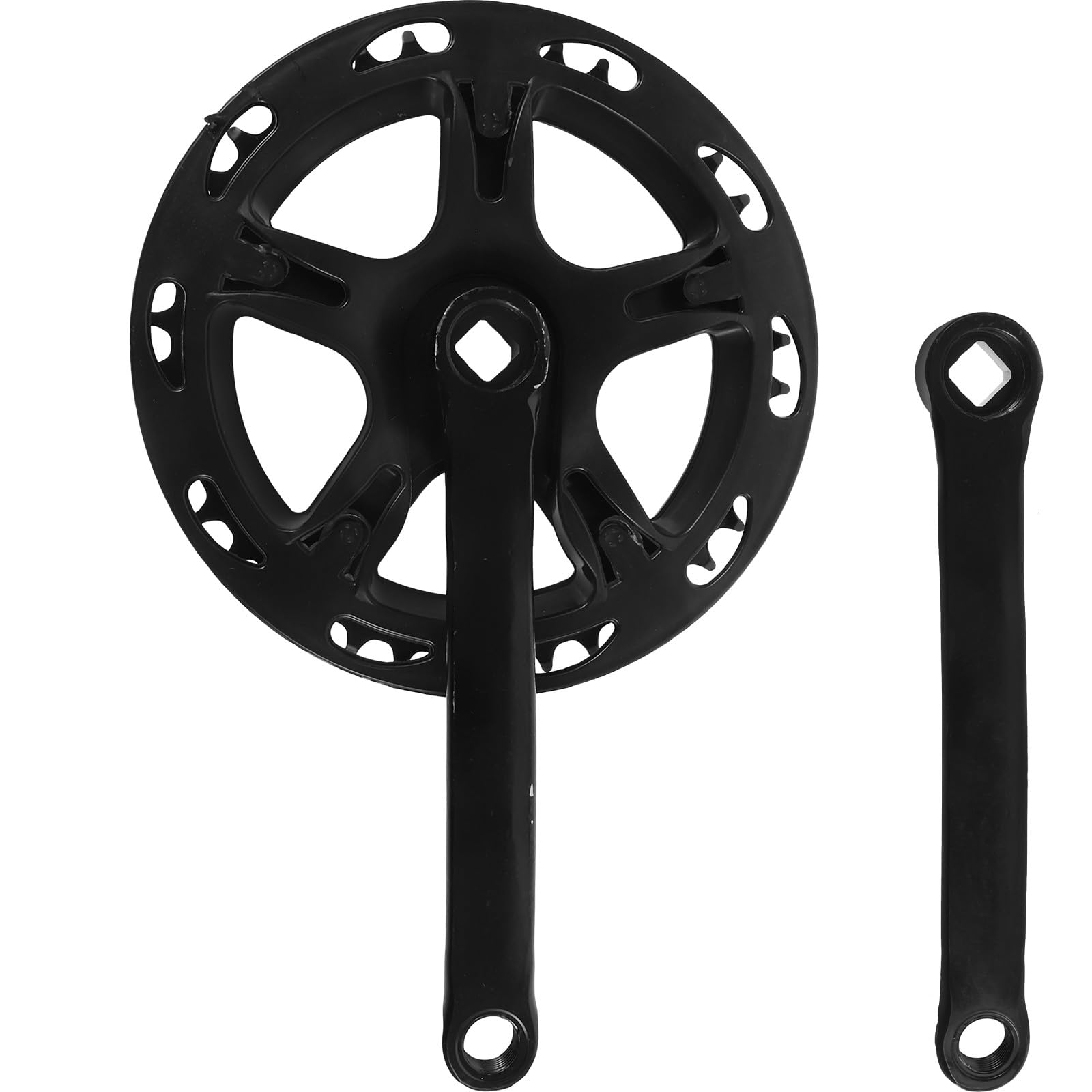 Veemoon Set Pedivella Bici in Acciaio Nero Foratura di Precisione, Braccio Manovella Sostituibile per Riparazione Bici e Sostituzione Guarnitura