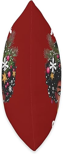 Miniatura 2 de Melanin Christmas Brown Skin Girls Shopp Melanin Christmas Black Girl Magic Women Mrs Claus Afro Love Throw Pillow, 16x16, Multicolor