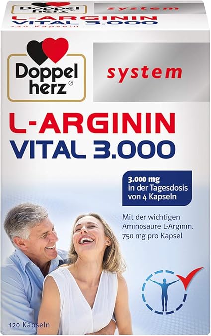 Double Heart L Arginine Vital 3000 System 120 Pieces Amazon De Health Personal Care
