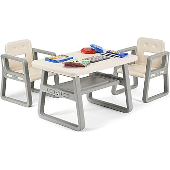 emilio kids 3 piece arts and crafts table and chair set