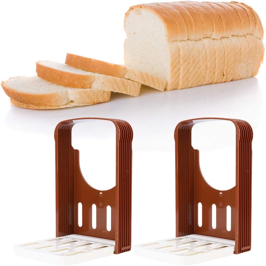 Bread for Homemade Bread, 2pcs Foldable 4 Different Thickness Bread Loaf Cutter Bread Slicing Cutting Tools Kitchen Baking Accessories