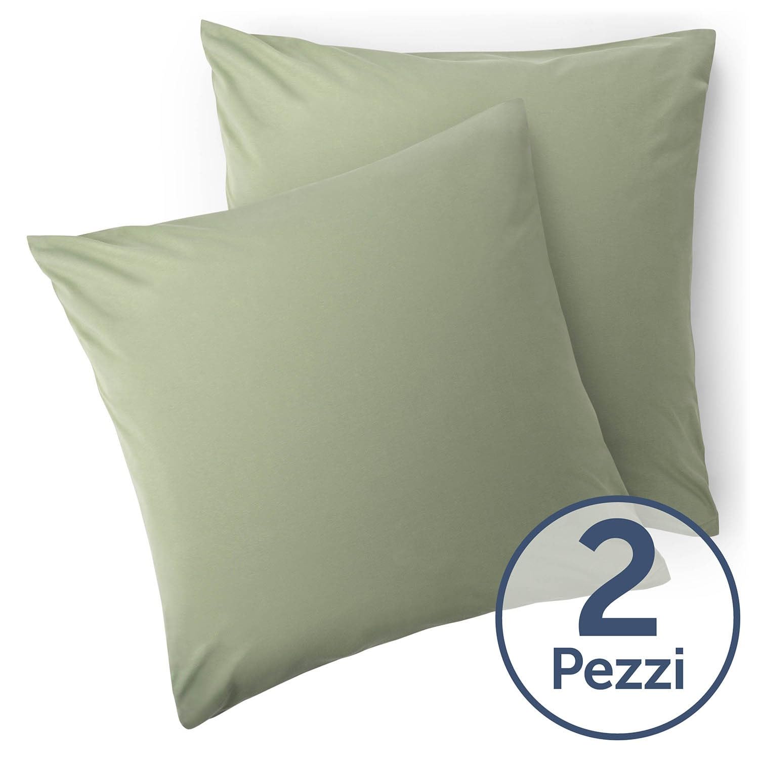 Blumtal Federe Cuscini Divano 50x50 cm - Set di Copricuscini per Divani in Microfibra a 2 Pezzi con Chiusura a Zip, certificati Oeko-Tex, extra morbidi e lavabili - Verde Oliva