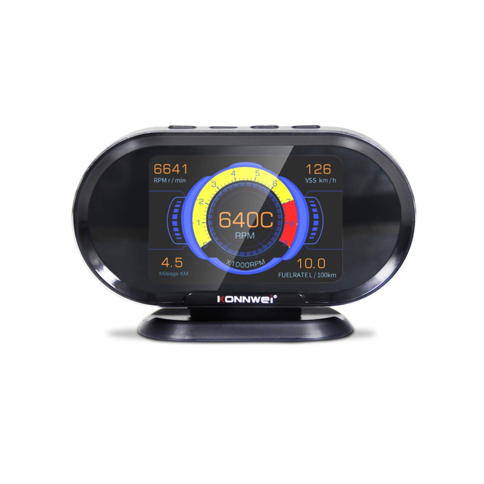 Imported HUD 3.5in Hud Head Up Display Car Smart Digital Trip Computer Scanner Diagnostic Tool Speed Alarm_127937