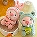 Backlood Toys 10 Inch Pig Plush Toy Dressed Up As Frog Rabbit Unicorn Tiger Perfect for Kid's Christmas (Rabbit)