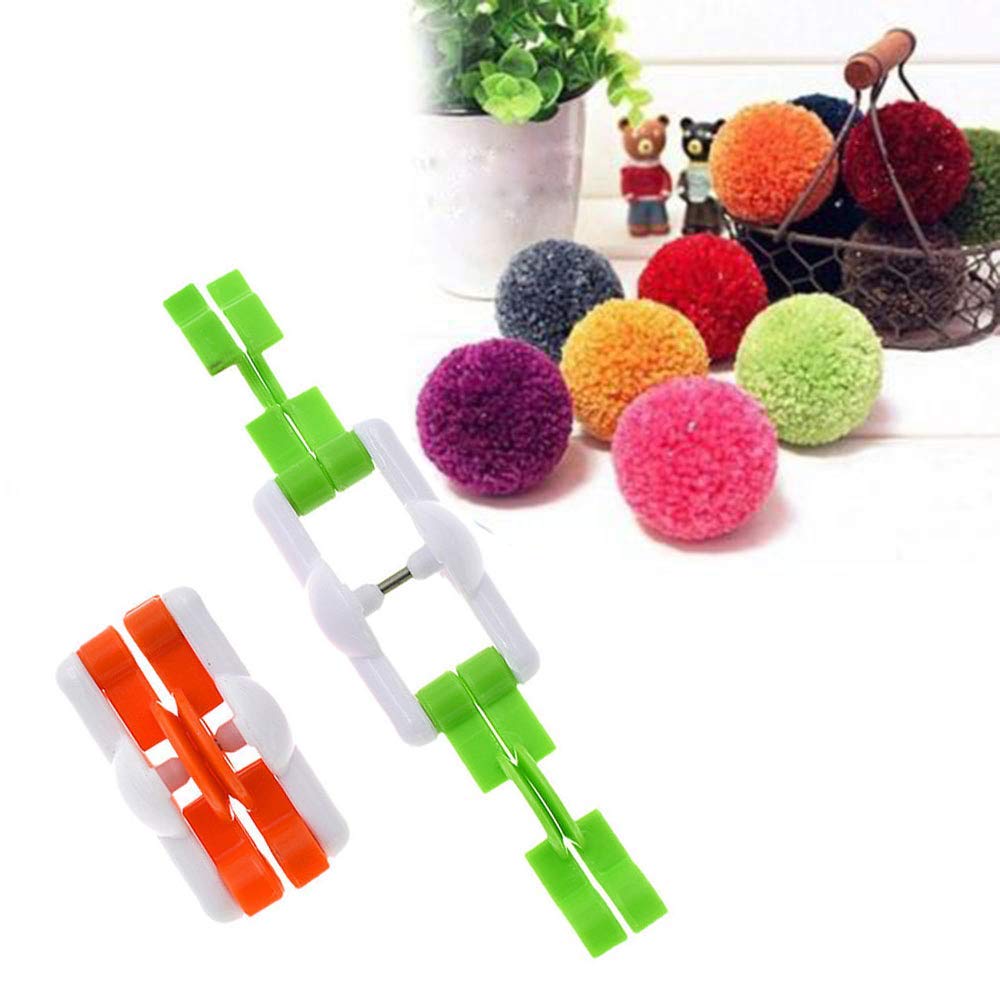 Generic 2 Piece Mini Pom Pom Maker Fluff Ball Weaver Knitting Loom DIY Tool 20mm 25mm 1
