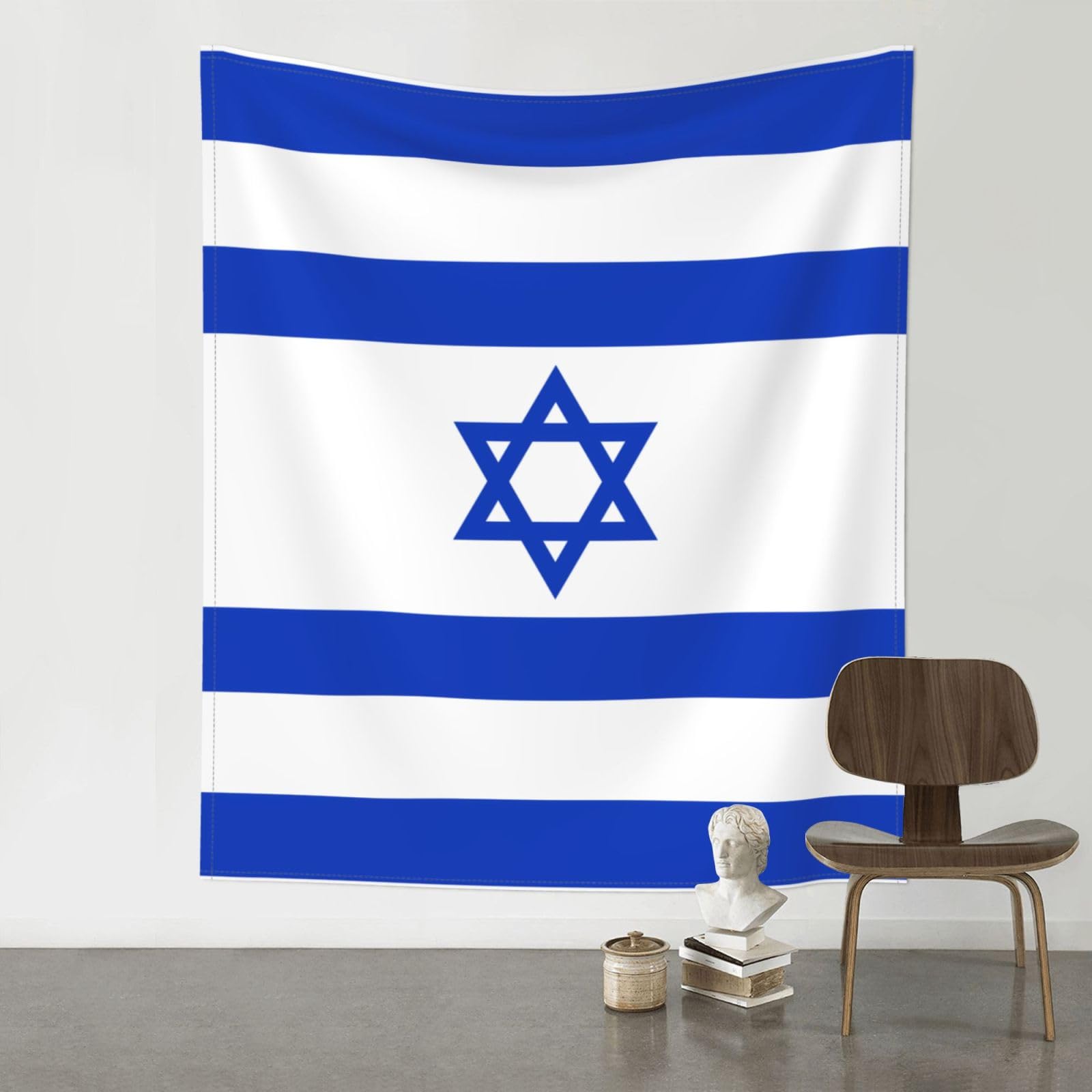 YYHWHJDE Israeli flag Prints 60x51in Wall Tapestry – High-Grade Polyester Throw for Dorm, Beach & Home Decor