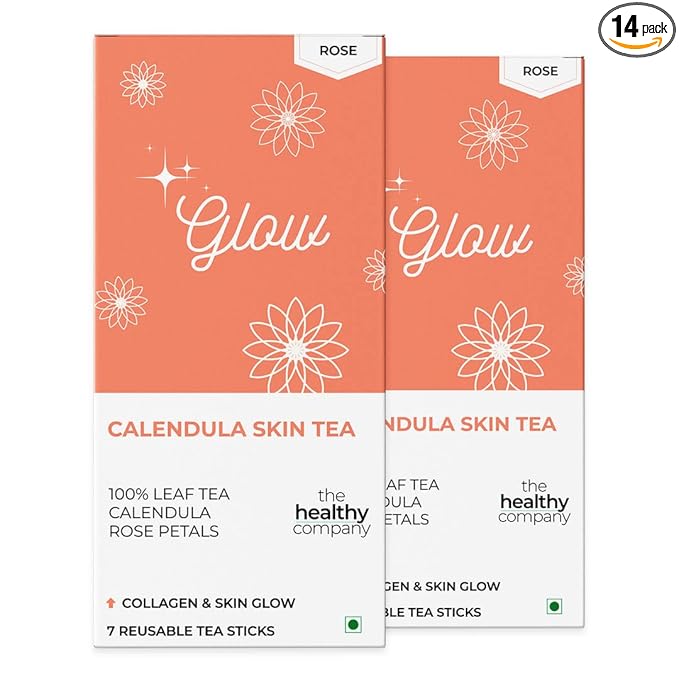 The Healthy Company GLOW Green Tea Calendula Rose Pe