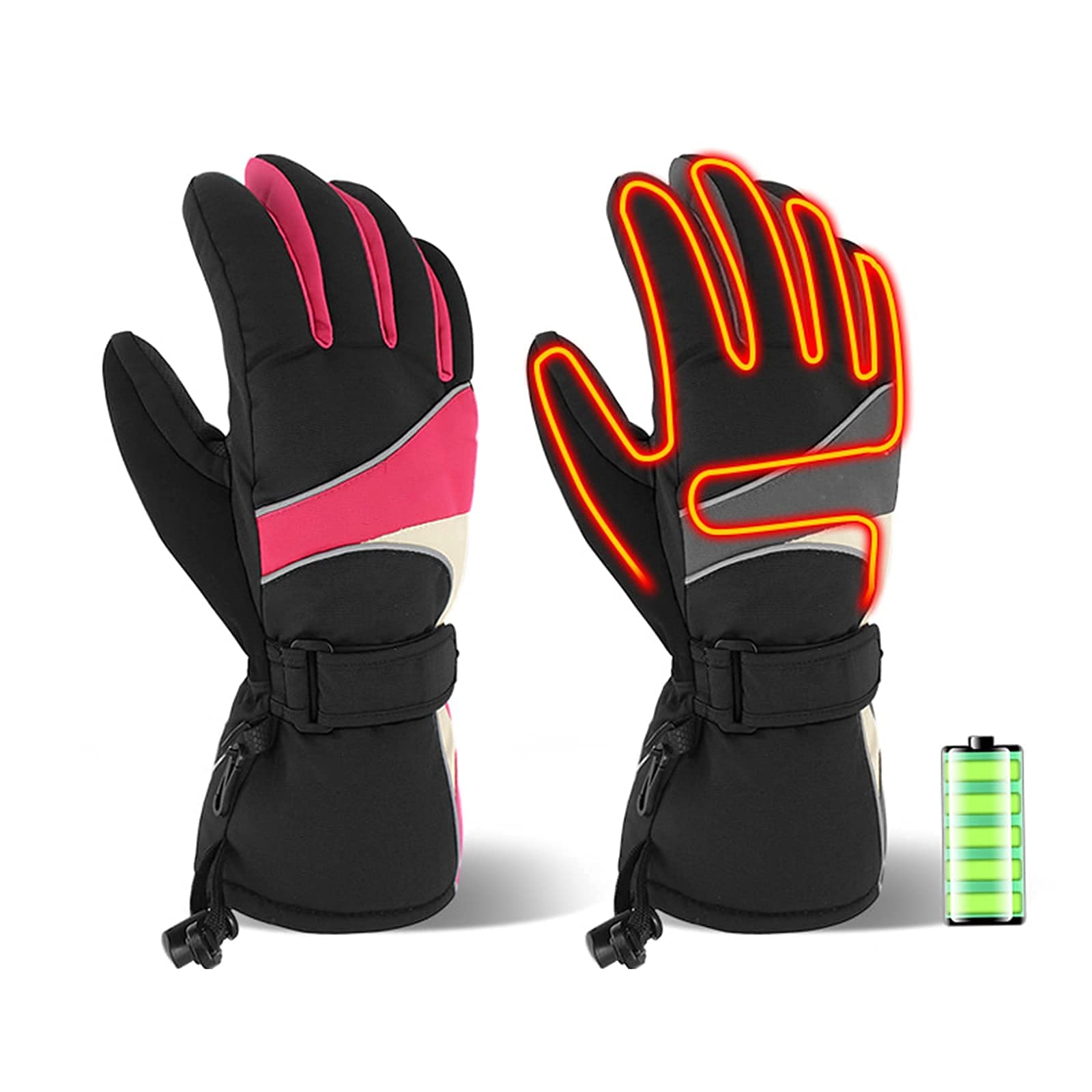 Gants chauffants pour couple cadeau d'hiver chaud et imperméable