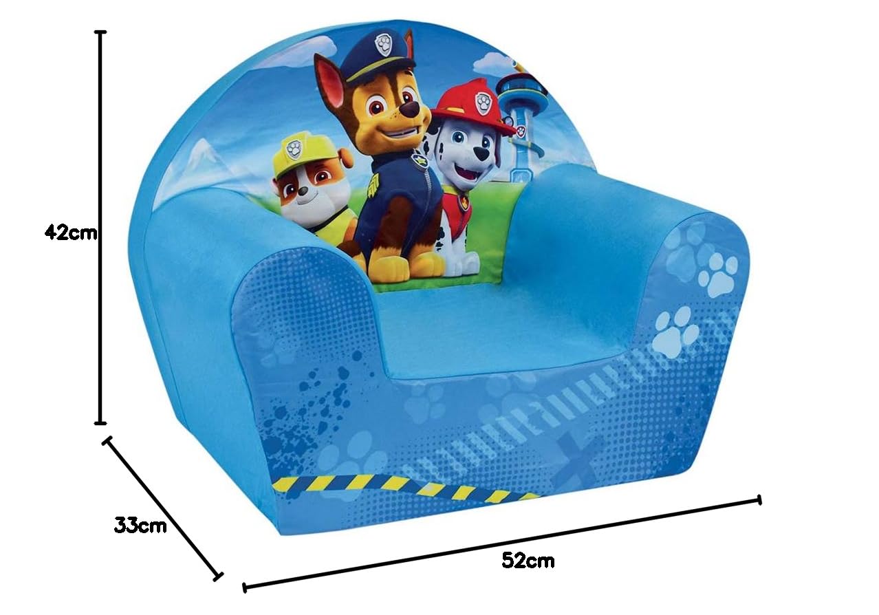 Fun House 712531 Patrol Club Chair Original Francja Gwarancja dla dzieci, dł. 52 x gł. 33 x wys. 42 cm, poliester, niebieski, 52 x 33 x 42 cm