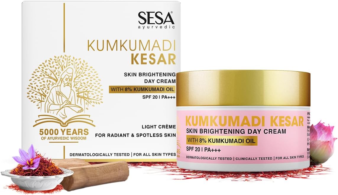 Ayurvedic Kumkumadi Skin Brightening Day Cream with Kesar 50 ml