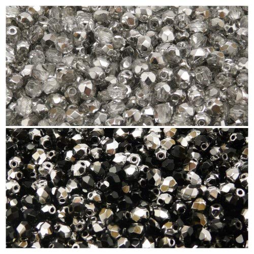100pcs 3mm Jet Black Czech Glass Beads - Faceted Fire Polished Beads For Jewelry Making - View #13