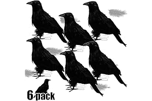 ATDAWN Black Crow, Realistic Halloween Decoration Bird
