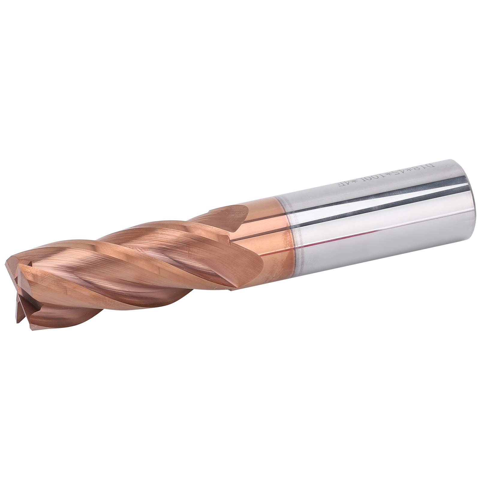 Fresa a testa piatta in acciaio al tungsteno per CNC, punta per router ad alta durezza per incisione su metallo e legno, bordo tagliente completamente affilato, 18 x 100 x 18 mm