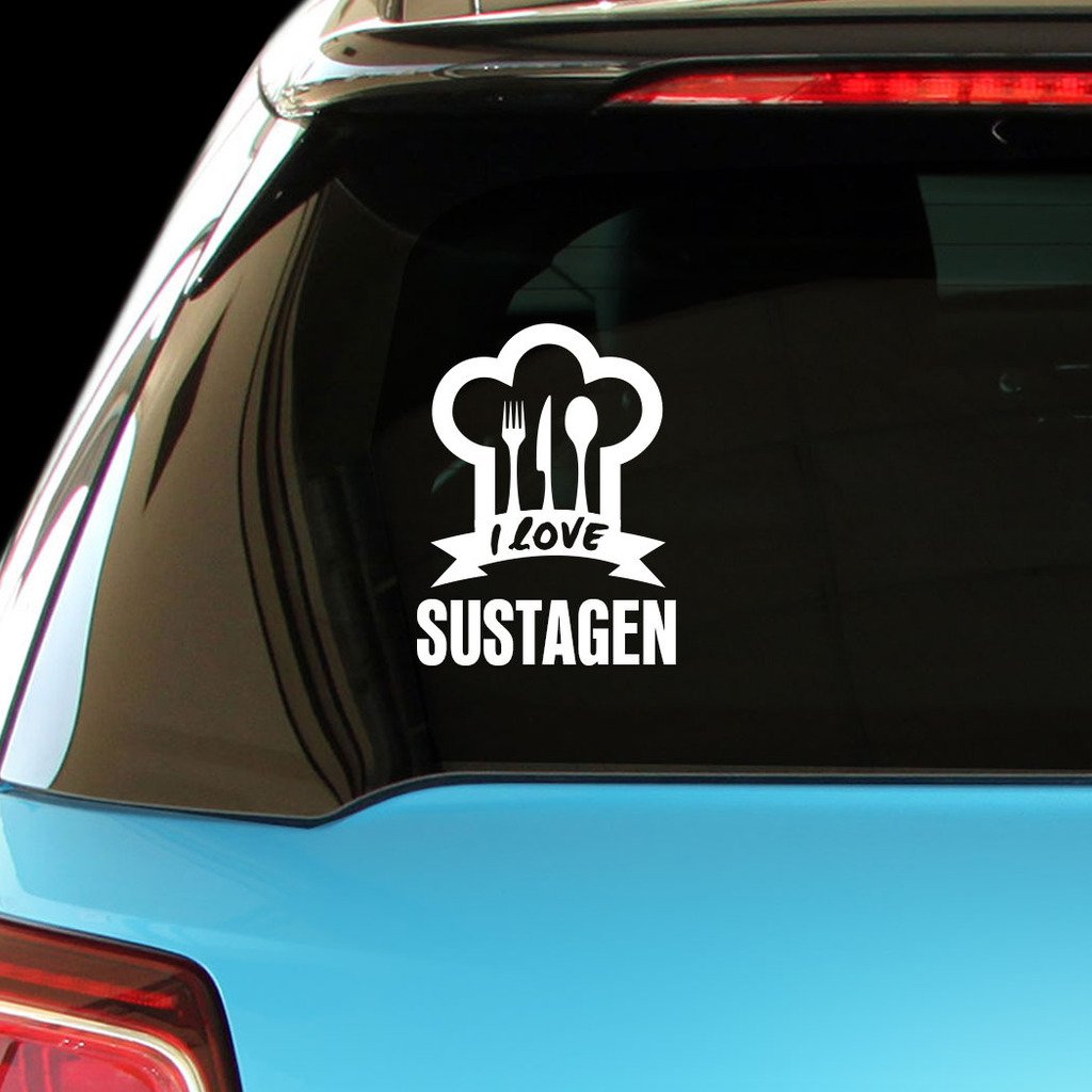 I Love SUSTAGEN Food Drink Vegetable Car Laptop Wall Sticker