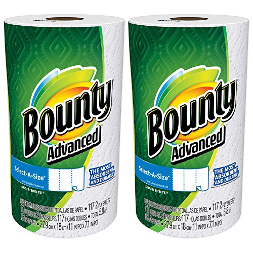 Bounty Advanced Select-A-Size, 2 x More Absorbent Paper Towels Roll, 11 x 7.1-Inches, White (234 She - //coolthings.us