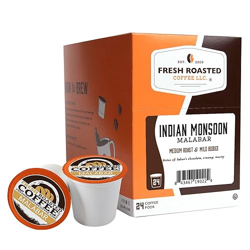 Miniatura 505 de Fresh Roasted Coffee, Crema Brûlée, cápsulas de café saborizadas, compatible con K-Cup, 24