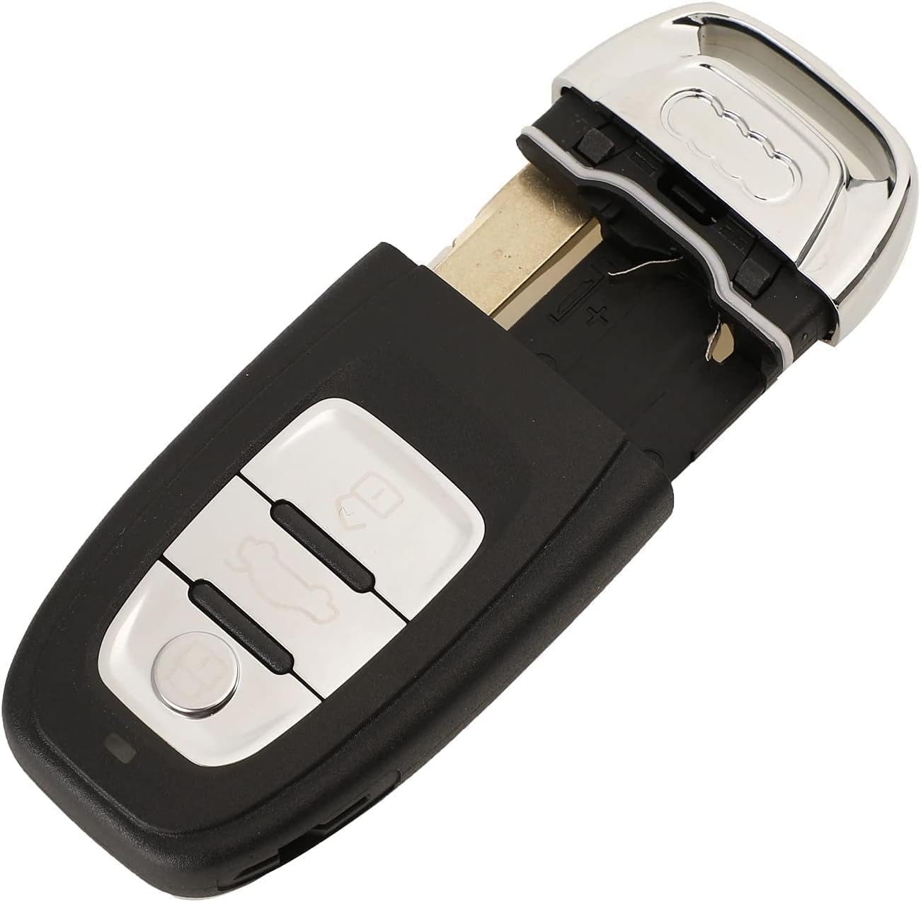 Pro-Plip Chiave completa con elettronica a programmare, compatibile con Audi A4 A5 A6 A7 A8 S4 S5 S6 S7 S8 Q3 Q5 3 Pulsanti 434 MHz ID46 PCF7945 Telecomando Vergine