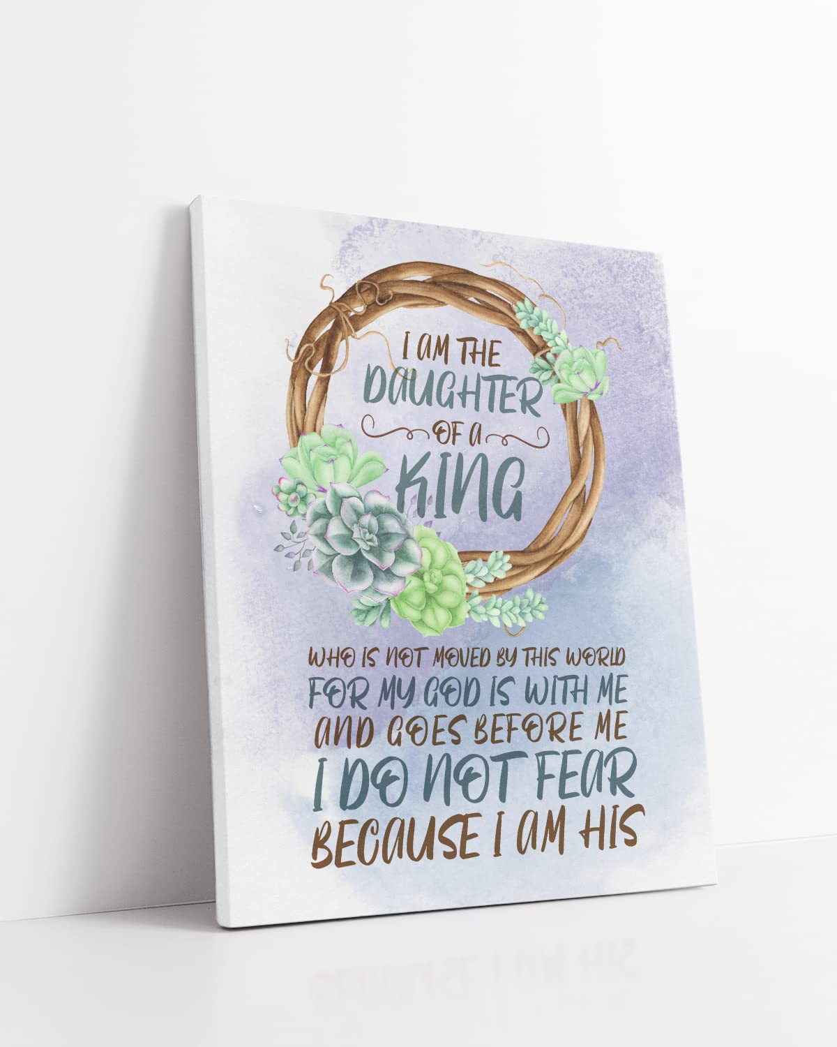 "I Am The Daughter Of A King" Vinyl Wall Decal - Bible Quote, No Fear, Easy Apply