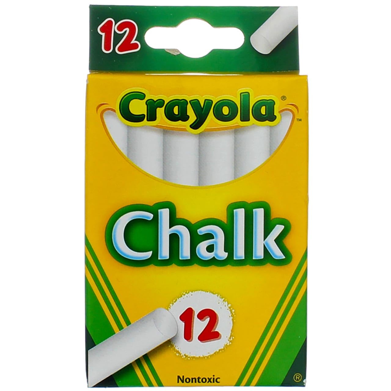 White Chalk Stick | Dustless, Teacher Quality, Durable for Families, School, Class Party | 12 Pcs