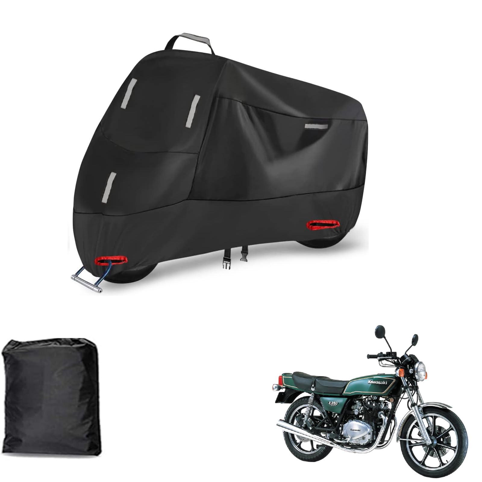 Amazon | に適用カワサキZ250FTバイクカバー 300D 全天候型 オートバイ