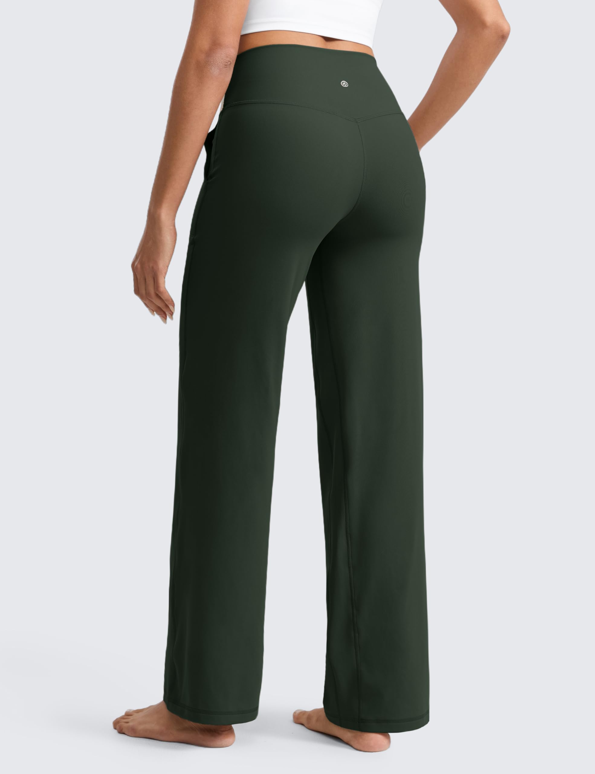 CRZ YOGA Butterlift Pantaloni a Gamba Larga 74cm Leggenda Verde 42