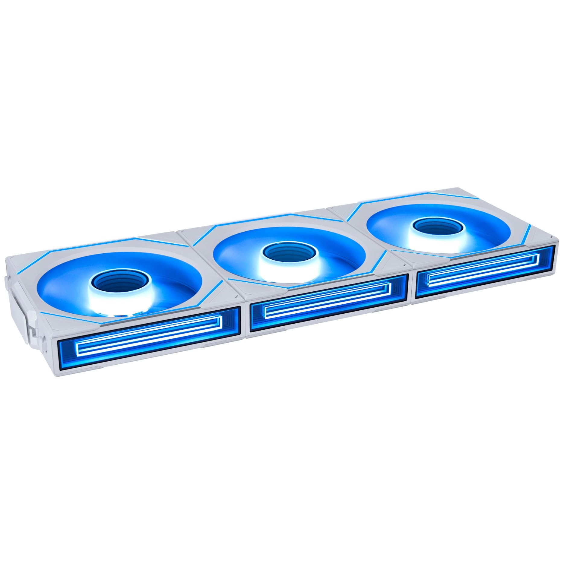 Lian Li UNI FAN SL-INF Wireless Lüfter 120mm Weiß | 3er Pack PWM-Gehäuselüfter mit Controller, ARGB-Beleuchtung & Unendlichkeitsspiegel, Stecksystem, Hoher Airflow, Leise