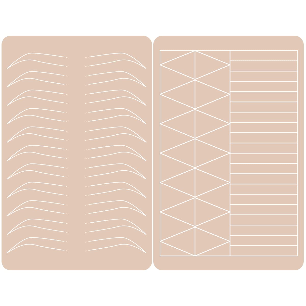 MARLLOGIVA3 pcs Thicken Two sides Microblading Practice Silicon Skin Perfect for Permanent Makeup and Microblading Nano brows ombre borws practice (Two sides-3pcs)