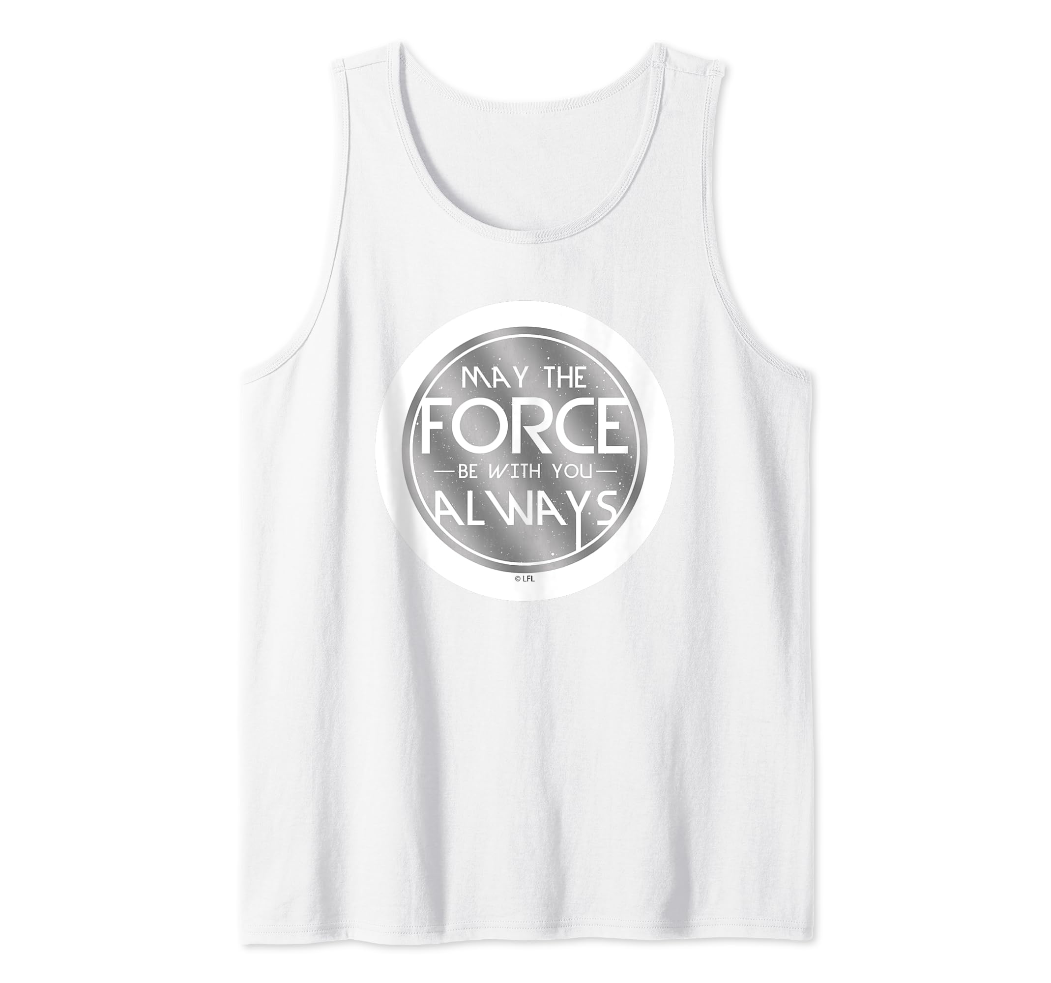 Star Wars Classic May The Force Be With You Always Badge Tank Top, White