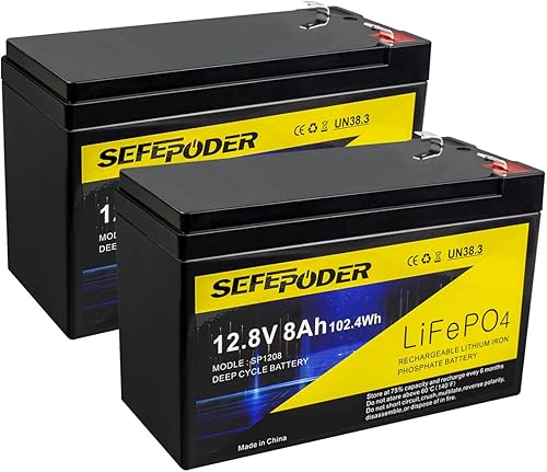 Miniatura 9 de SEFEPODER LiFePO4 - Batería de litio de 12 V 36 Ah, batería recargable de fosfato de hierro y litio de ciclo profundo de más de 2000 para RV, silla