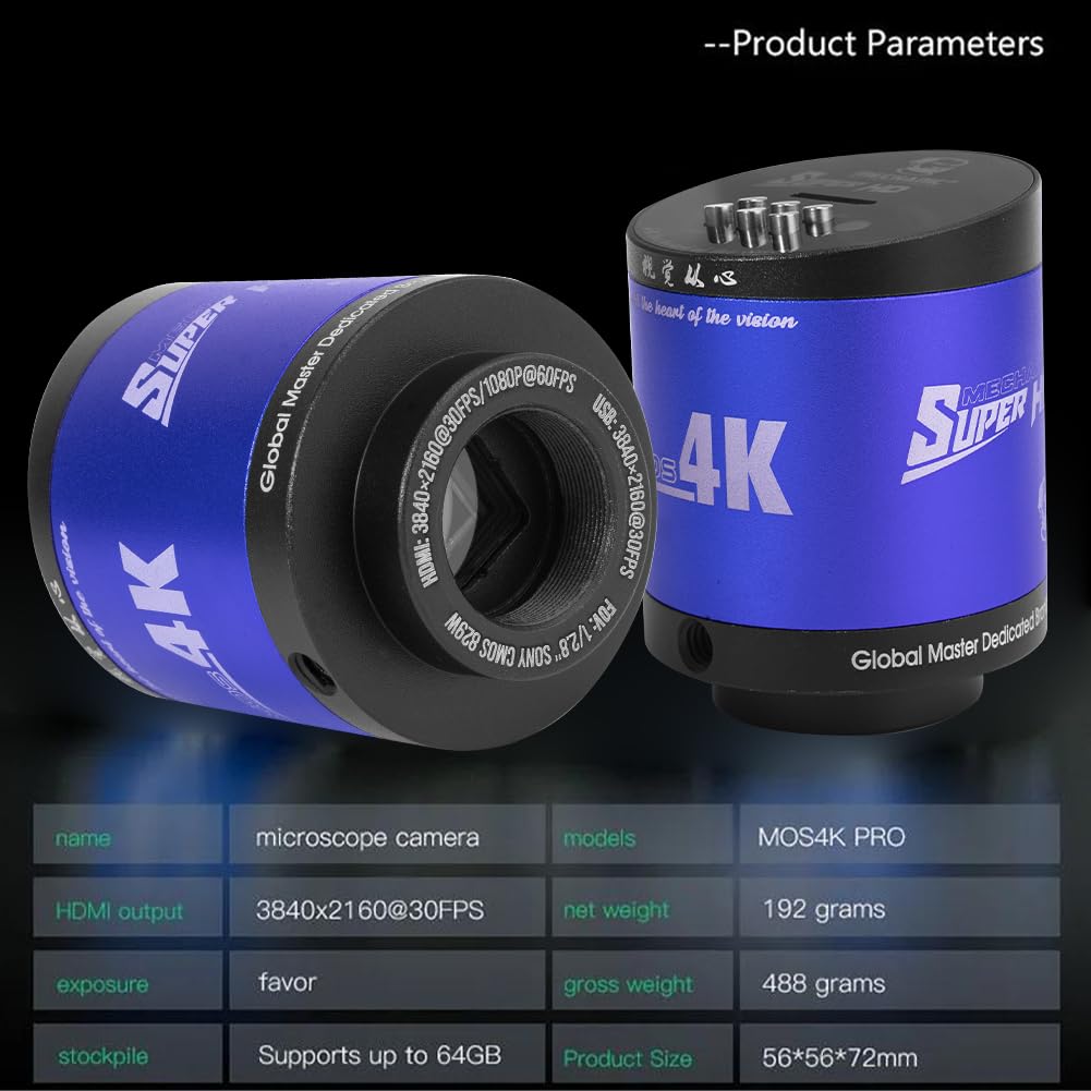 MOS 4K 1080P 60FPS Digital Image Camera Industrial Video Trinocular Microscope Camera HDMI Camera for PCB Chips Solder Repair