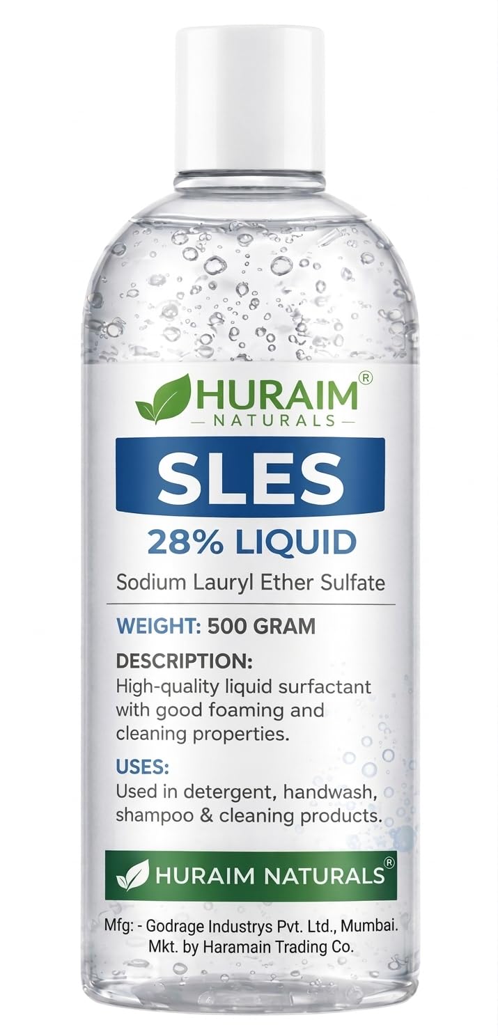 SLES Sodium Lauryl Ether Sulphate | Surfactant, Emulsifier & Foaming Agent for Personal Care, Cosmetics, Cleansers | 1kg-picture-17