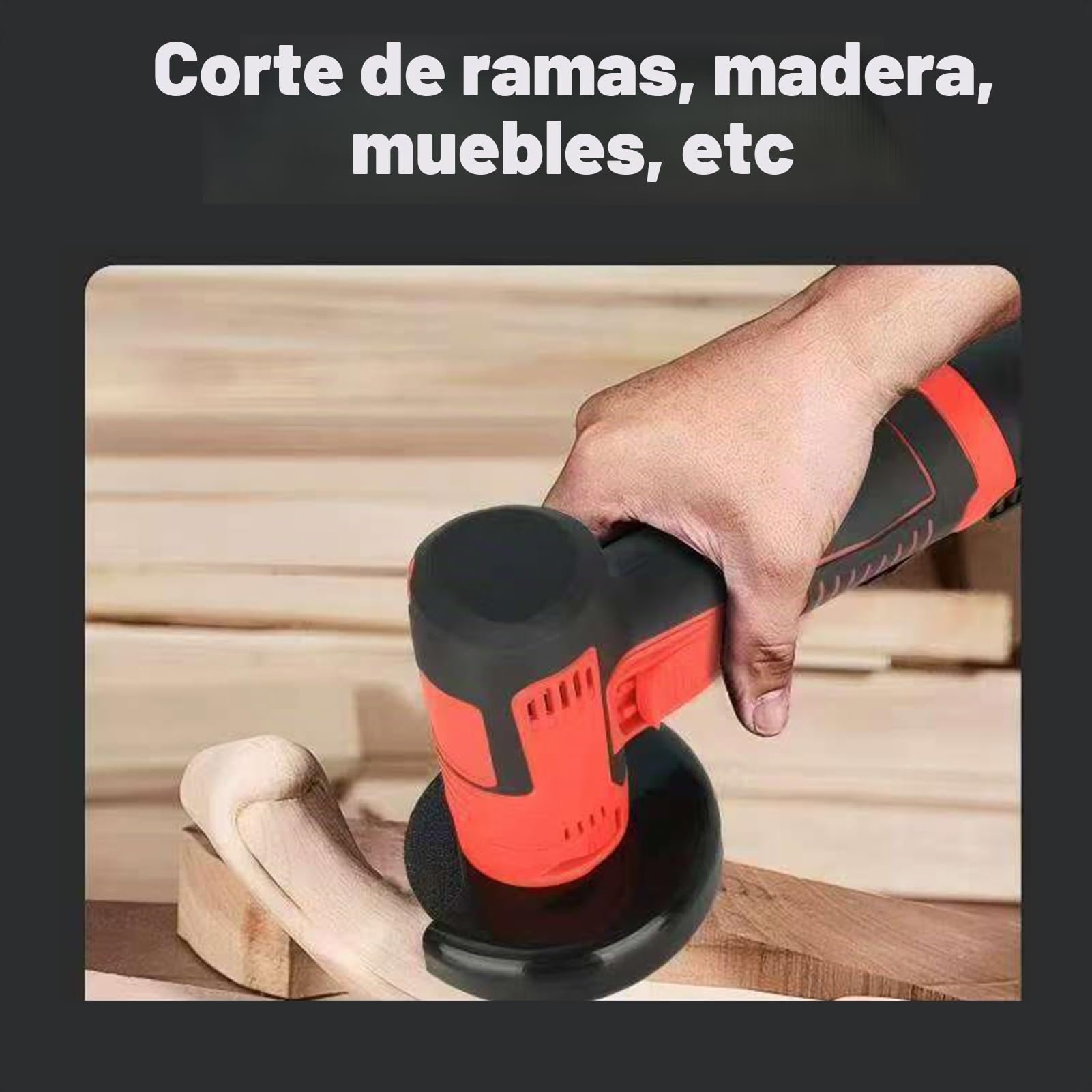 Fafeicy Amoladora Inalámbrica Ergonómica con 10 Cuchillas Mini Amoladora Angular de 13000 Rpm con 2 Baterías de 3900 MAh Cargador Rápido para Cortar, Moler Tubos de Plástico, Placas de