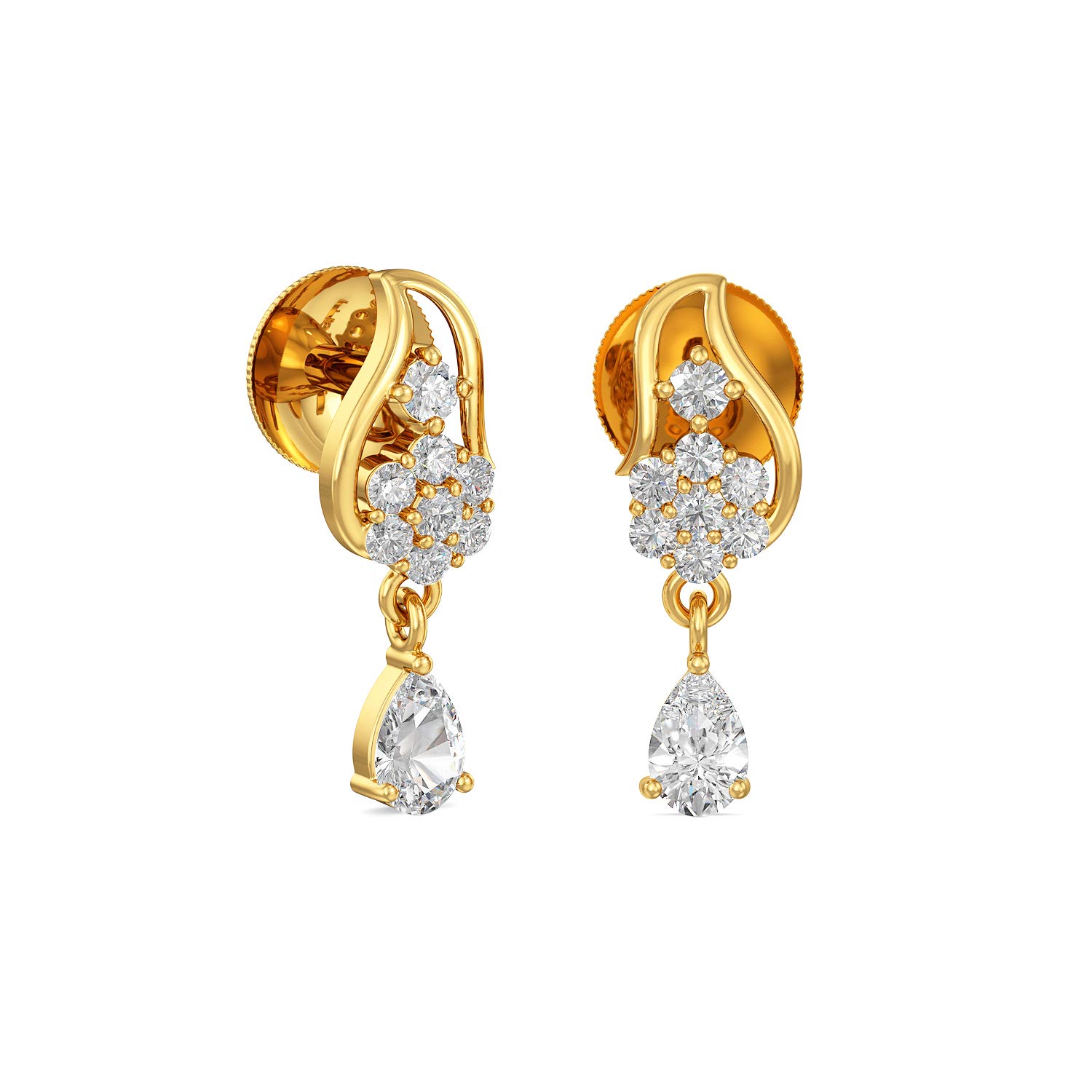 Impress Collection 22k Yellow Gold Stud Earrings for Women-image-31