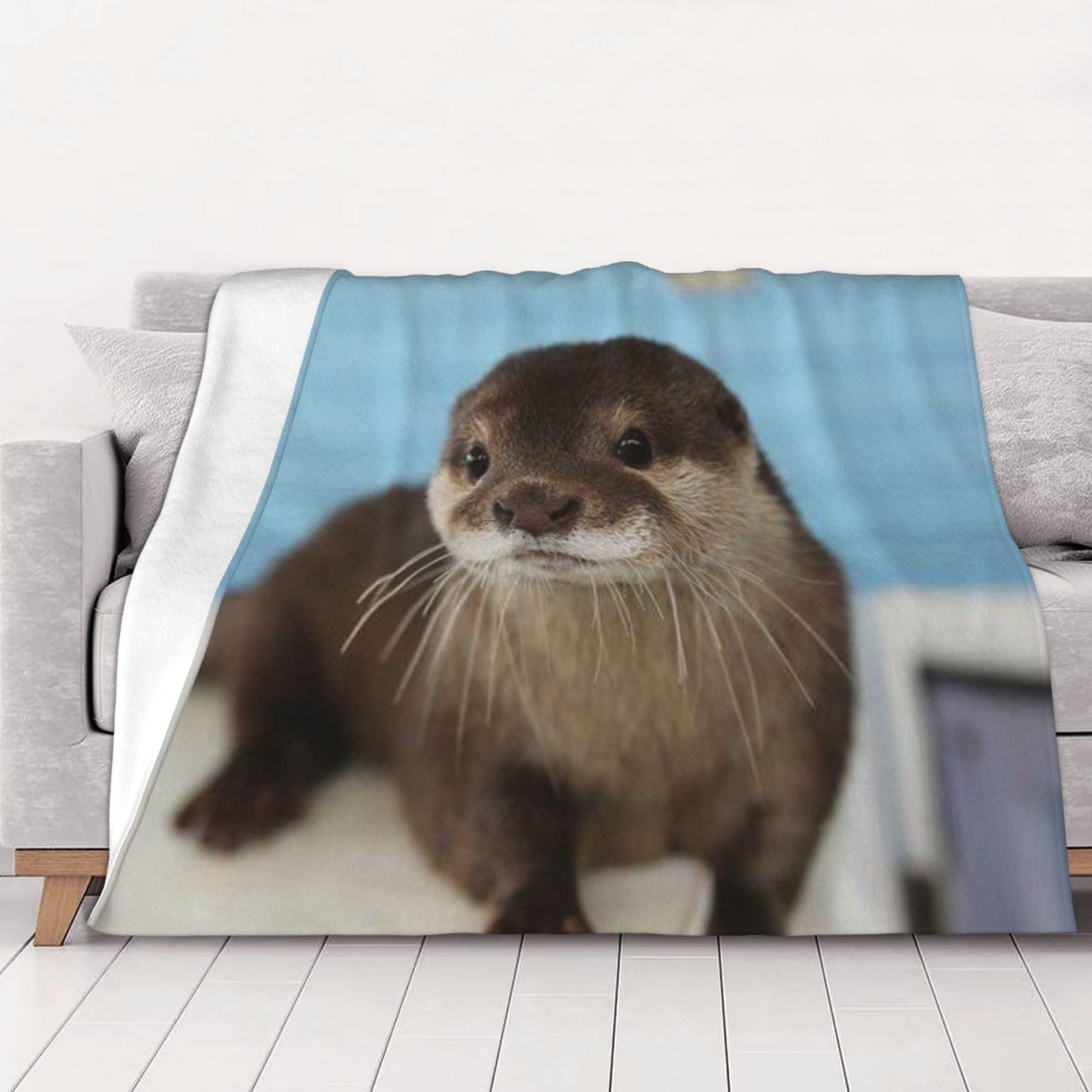 Couverture loutre imprimée, cadeau doux homme et femme 200x150
