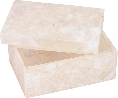 Miniatura 2 de Joyero de cuarzo blanco con piedras preciosas espirituales, recuerdo, collar, anillo, caja organizadora, accesorios para niñas y madres, bodas