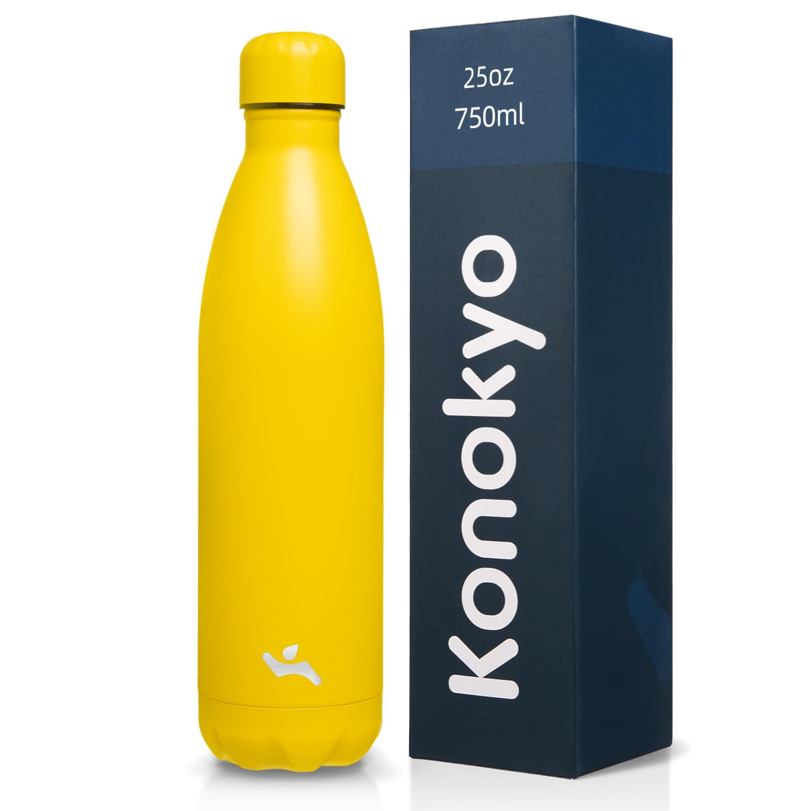 Konokyo 25 oz Insulated Stainless Steel Water Bottle, Yellow